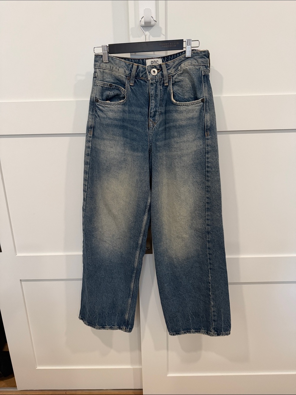 BDG Relaxed Wide-Leg Faded Blue Jeans